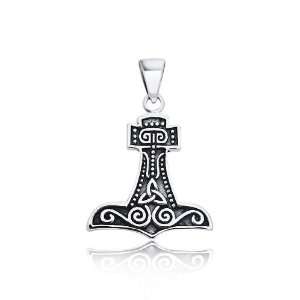  Sterling Silver Thors Hammer Pendant Jewelry