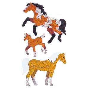   Sparkle Stickers (HORSES) 14.5 ft Roll   50 Repeats: Toys & Games