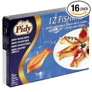 Pidy Fishka   Mini Fish Pastry Shells, 12 Count Boxes 192 Pieces 