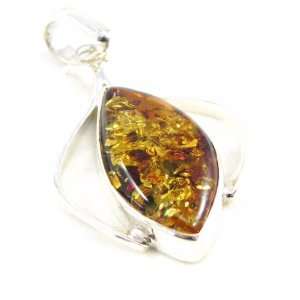  Pendant silver Chloé amber.: Jewelry