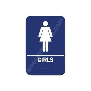  Restroom Girls Sign Blue 1516: Home Improvement