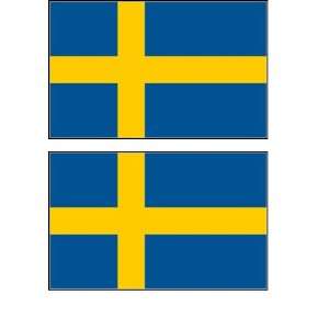  2 Sweden Swedish Flag Flag Stickers Decal Bumper Window 