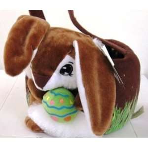  Brown Bunny Plush Easter Basket By Dan Dee: Toys & Games