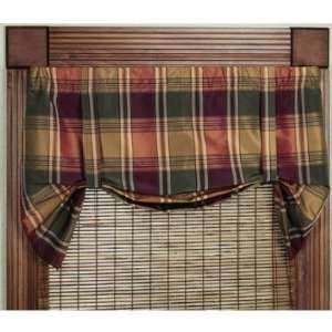  Boroughs Plaid Tie Up Valance   Lined: Home & Kitchen
