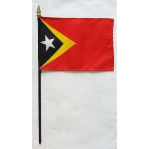 Timor Leste   4 x 6 World Stick Flag: Patio, Lawn 