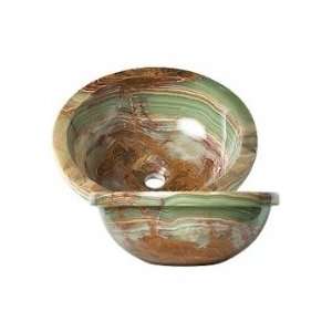  Decolav 1645 M FOS Round Exotic Stone Vessel With Lip 