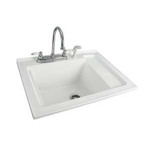 Foremost LS 0024 W Berkshire Acrylic Laundry Sink in White LS 0024 W