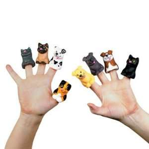   Cat & Dog Finger Puppets   Novelty Toys & Finger Puppets: Toys & Games