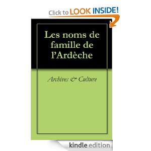 Les noms de famille de lArdèche (Oeuvres courtes) (French Edition)