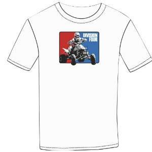   Division 4 Major League T Shirt, White, Size Sm XF46 0717 Automotive