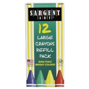 Sargent Art 22 0742 12 Count Box Large Crayon Refill 
