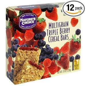 Natures Choice Triple Berry Multigrain Cereal Bars, 6 Count Boxes 