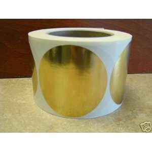   inch Round Gold Metallic datamax Stickers Labels: Office Products