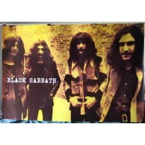 Black Sabbath lineup POSTER 34 x 23.5 burnt yellow color as they were 