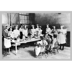  Women in Home Economics Class 12x18 Giclee on canvas