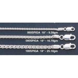  Silverflake  Spiga Chain 060 2.3mm Lengths 22 Jewelry