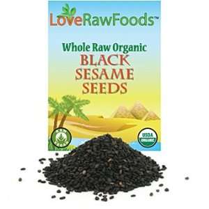 Love Raw Foods Organic Black Sesame Seeds:  Grocery 