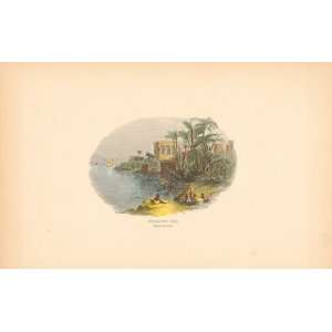  Bartlett 1851 Lithograph Print of Pharaohs Bed Island of 