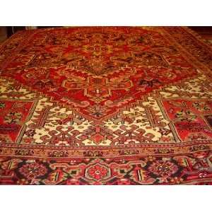    8x11 Hand Knotted Heriz Persian Rug   1111x80