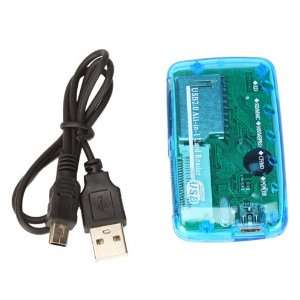  All In 1 USB Memory Card Reader Writer SD CF MS MMC blue 
