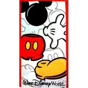  Mickey Mouse Body Parts Beach Towel (Walt Disney World 