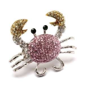  Sea Creature Sea World Crab Crystal Stone Cocktail Ring 