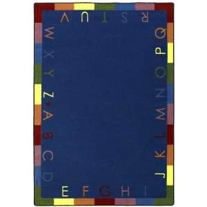  Joy Carpets Educational Rainbow Alphabet 1453 Blue Kids 