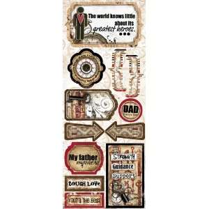  Timepiece Cardstock Stickers 4.5X12 Sheet: Arts, Crafts 