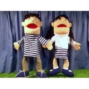  Double Face Asian Boy Glove Puppet Toys & Games