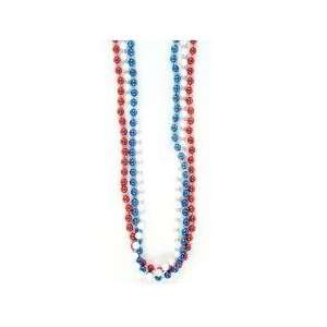  Red White Blue Beads Necklace 33 inch (1 Dozen 