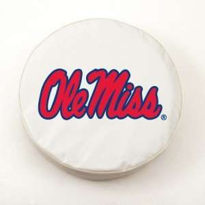  Mississippi Rebels White Tire Cover, Large: Sports 