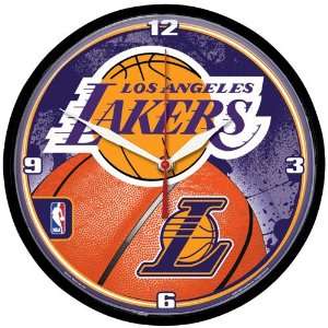  Los Angeles Lakers Round Clock: Sports & Outdoors