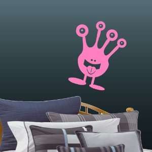  Pink Large Fun Monster with Four Eyes Wall Decal: Home 