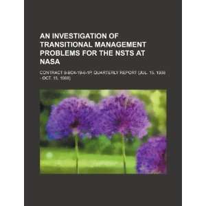 An investigation of transitional management problems for the NSTS at 