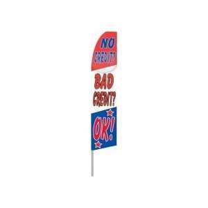  No Credit Bad Credit OK Swooper Feather Flag: Office 