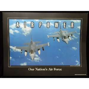    F 16 Fighter Jet Jets in Flight Air Force Poster: Everything Else