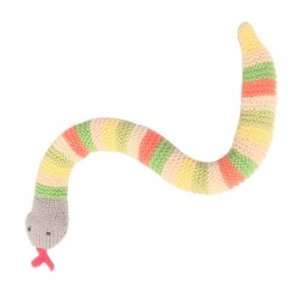  Pebble Baby Rattle   Snake Knitted in Green: Toys & Games