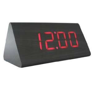  2nd Generation Wooden Triangular LED Alarm Clock: Home 