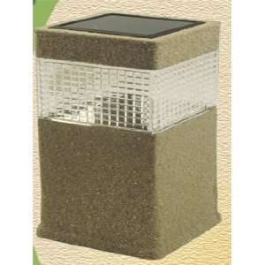  Stone Grey Fence Post Solar Light 12 Pack: Home 