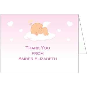  Cloud Nine Girl Baby Thank You Cards   Set of 20 Baby