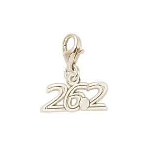 Rembrandt Charms Marathon 26.2 Plain Charm with Lobster Clasp, Gold 