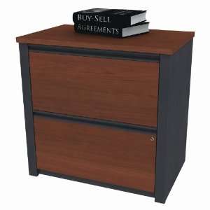   Drawer Lateral Wood File Cabinet In Bordeaux