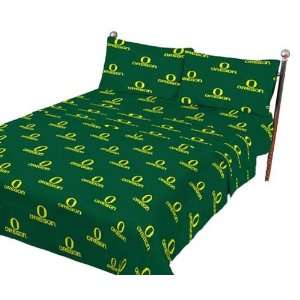 University of Oregon Ducks Cotton Sateen Bed Sheet Set:  