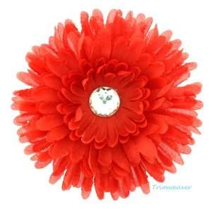  5 Gerbera Daisy with Crystal Gem in Red   1 Piece 
