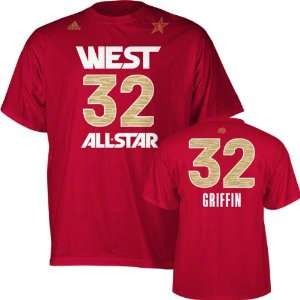   Red 2012 NBA All Star West Game Name and Number Tee: Sports & Outdoors