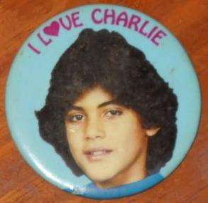 1980s Menudo Singing Group Pin I Love Charlie  