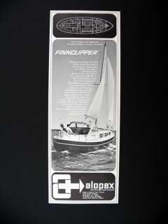 Finnclipper 35 ft foot Yacht Boat 1970 print Ad  