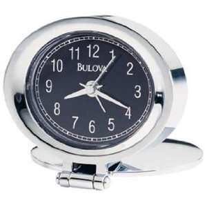  Bulova Chrome Adamo 2 3/4 Wide Clock: Home & Kitchen