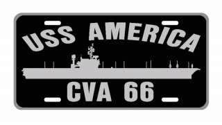 USS AMERICA CVA 66 License Plate Military sign USN  
