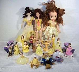 Lot of Disney BEAUTY AND THE BEAST BELLE toys figures A  